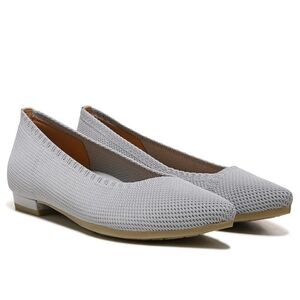 Vionic Dahlia Knit Point Toe Gray Flats Size 6
